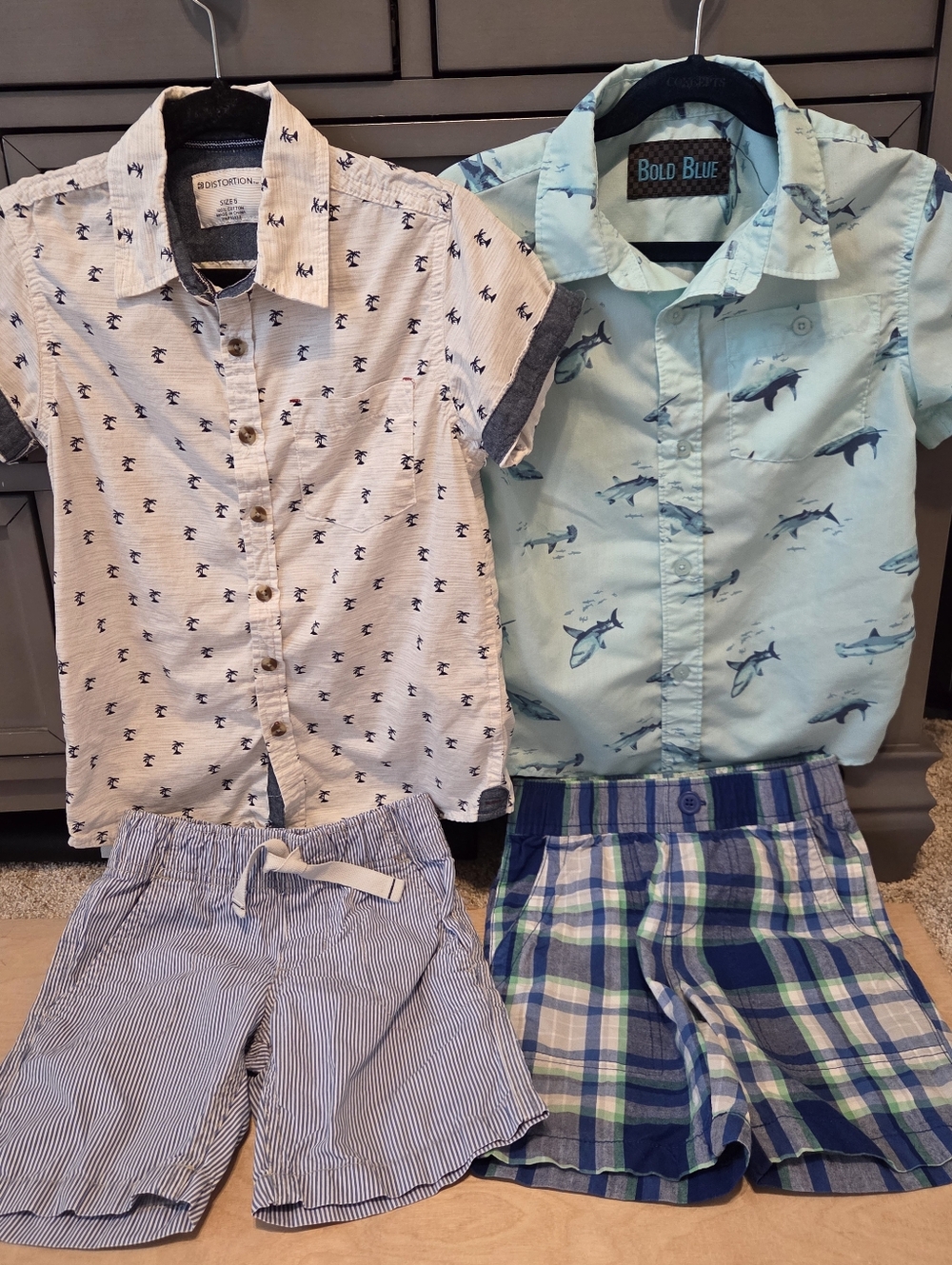 Summer Boys' Preppy Blue Green Summer Mix And Match Wardrobe Starter Size 5